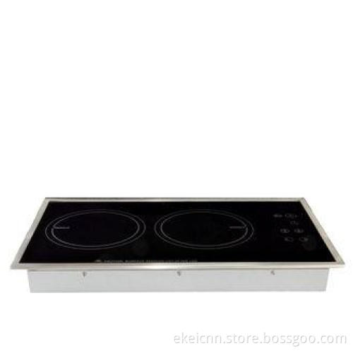 Stainless Steel Frame Double Zone Electric Ceramic Cooker P